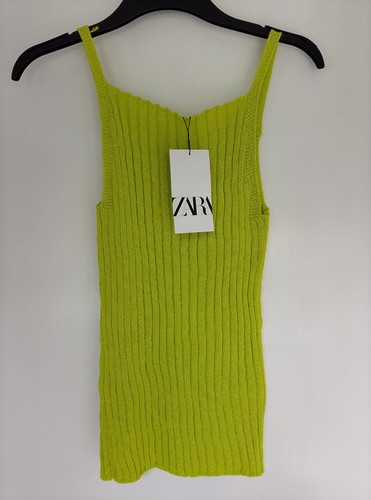Zara green cotton blend knit - zara,