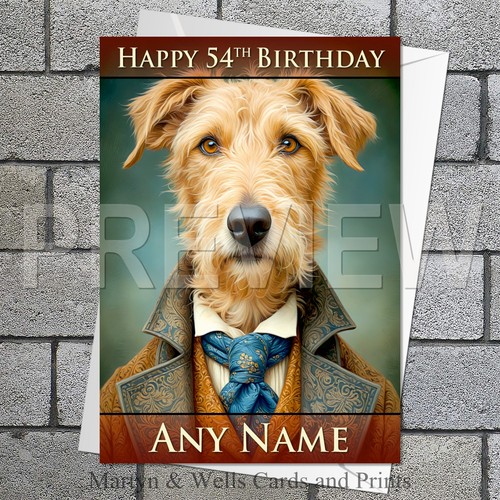 Lurcher birthday card 5x7 - lurcher,