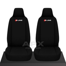 FITS AUDI A1 A3 A4 A5 & S LINE - CUSTOM FRONT SEAT COVERS BLK S1 S3 S4 S5 A6 A7
