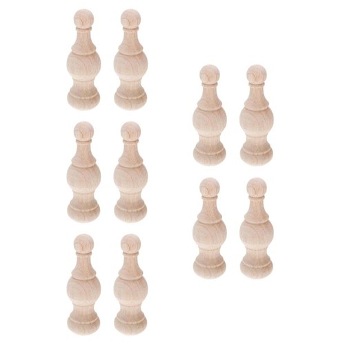 Khaki wooden finials reusable - khaki,