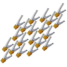 6" Metal Market Stall Clips Grips Holder Clasp & Protective Leather Cover x 20