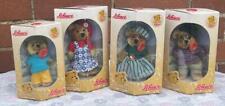 4 SCHUCO 'BEARLI' JOINTED MOHAIR BEARS, WITH OUTFITS, MIB, VINTAGE