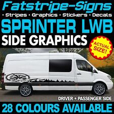 to fit MERCEDES SPRINTER LWB GRAPHICS STICKERS STRIPES RACE CAMPER VAN MOTORHOME