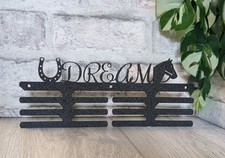 Personalised Medal Hanger Acrylic Horse Rosette Display Rack Equestrian Gift
