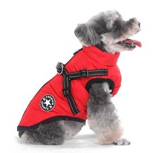 Pet Dog Vest Puppy Dog Autumn Winter Warm Padded Coat Harness Zip Jacket