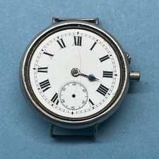WW1 Borgel Trench Watch 1912-13 Silver Case 33mm Spares or Repair