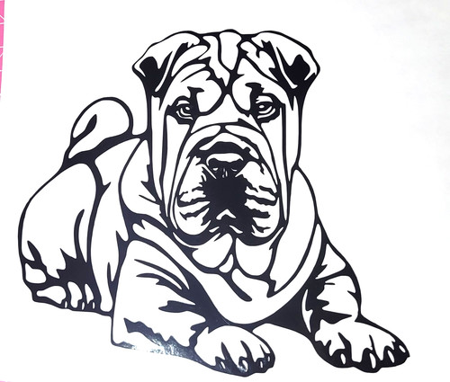 Shar pei dog decal vinyl - shar,