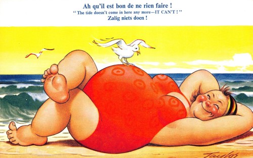 Bamforth seaside comic - seaside,