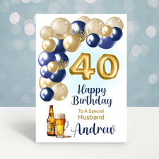 Personalised 40th Birthday Card Husband Son Dad Friend Brother Nephew Uncle