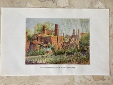 AN ELIZABETHAN BRICK KILN, SHOTOVER,  OXFORD , 1949 PRINT