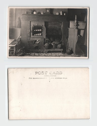 Postcard wagon and horses - and,