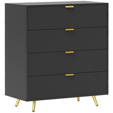 Black MDF Chest of Drawers