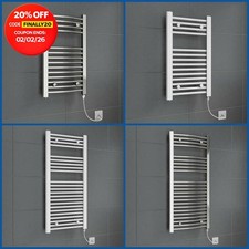 Chrome White Heated Towel Rail