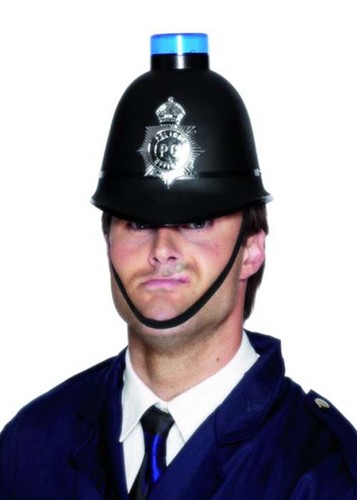 Adult flashing police helmet - police,