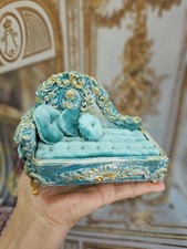 Handmade Baroque Sofa 1/12 scale.Doll house furniture Diorama.UK
