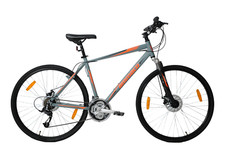 Ammaco Road Runner Hybrid Bike 700c Wheel Men's Grey 19.5 Alloy Frame Disc Brake