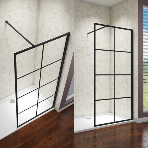 Matt black walk wet room - walk,