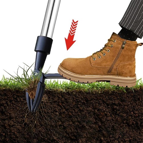 Stand weeder puller root - up,
