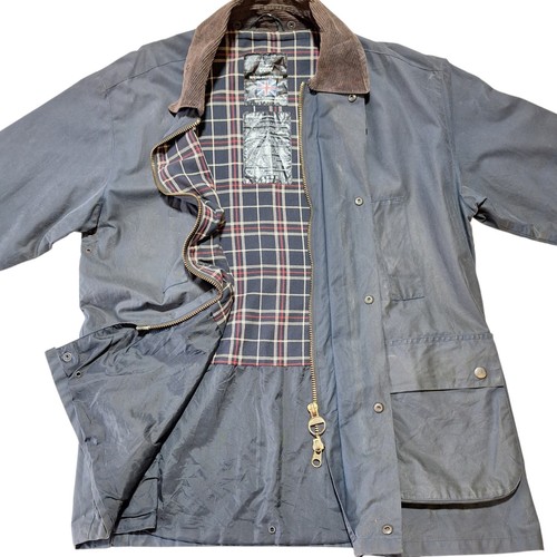 Crane wax jacket - mens, blue