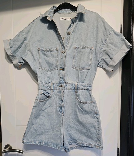 Zara light blue collared short - zara,