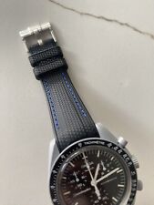 Omega Moon swatch Neptune Mercury Strap Rubber 20 MM - Black / Blue Stitch