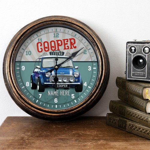 Personalised car clock mini - personalised,