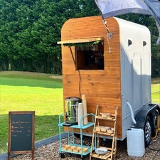 converted horse box coffee