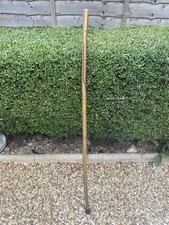Hand Crafted Walking Stick Pole Staff Natural Wood 120cm With Wrist Cord
