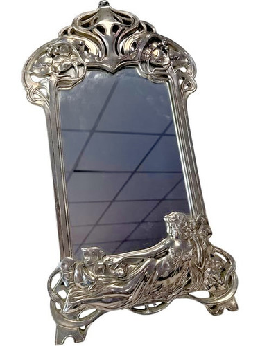 Art nouveau wmf style mirror - art,