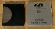 2 Agfa PEM368 1800ft reels of audio tape.On Metal Reels