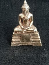 Brass buddha meditating - brass,