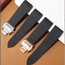 Premium Rubber Watch Straps Men's for Cartier Santos 25mm