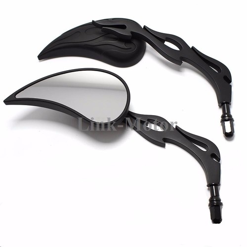 Black motorcycle mirrors - motorcycle,