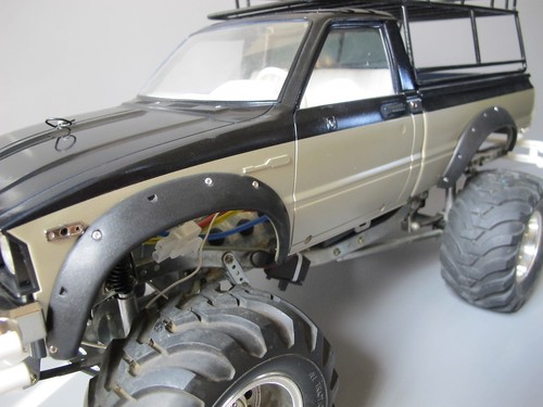 Black rubber fender flare set - black,