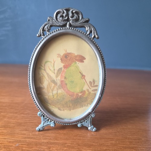 Vintage mini ornate oval metal - mini,