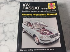 VW Passat 4 Cyl Dec 2000-May 2005 (X - 05 Reg) Petrol & Diesel Haynes Manual