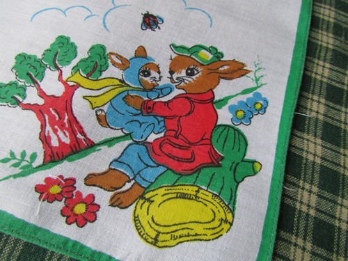 Vintage retro handkerchief - retro,