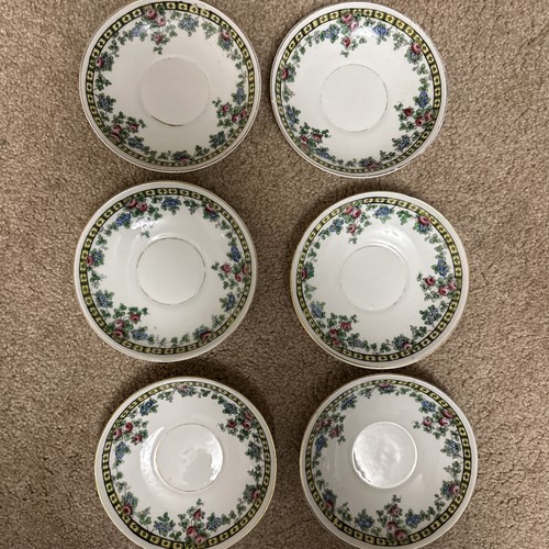 Vintage ming rose saucers - vintage, 6