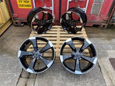 4 x 19 TTRS Style 5x112 Black Alloy Wheels For Skoda Octavia Fabia Superb