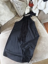 Zara Black Halter Neck Satin