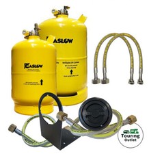 Twin Gaslow 6kg / 11kg Cylinder Kit with in Locker Black Filler