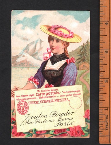 Victorian lady with - with, postcard