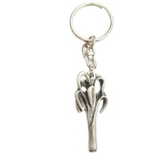 Leek made of fine English Pewter on a split  keyring ts329