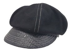 Baker Boy Cap Hat Winter Black Adult Unisex Mens Womens NB725