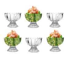 Glass prawn cocktail bowls - 6,