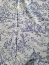 French Vintage Pierre Frey Throw  Double SidefAnd 2 Cushions. Toile De Jouy.