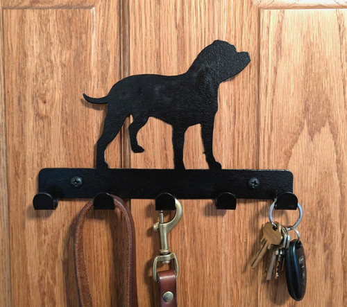 Steel staffy key leash - steel,