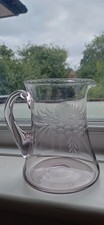 Vintage glass water jug - mid 20thC