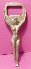 Vintage/Retro Brass Nude Lady Bottle Opener, Stamped 'England' on Reverse 65g 