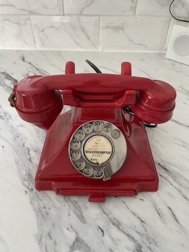 Red bakelite 232 telephone - red,